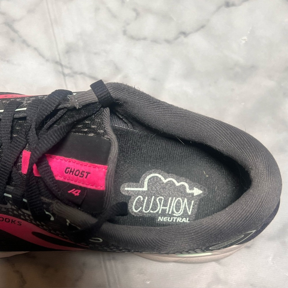 Brooks Ghost 14 Women’s Running Shoes Size 8.5 Black Pink Cushion Sneakers - Picture 12 of 12